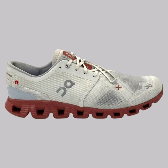 ON Running Cloud X 3 Men's Size 10 Ice Auburn Comfortable Athletic Running Shoes - Picture 3 of 8